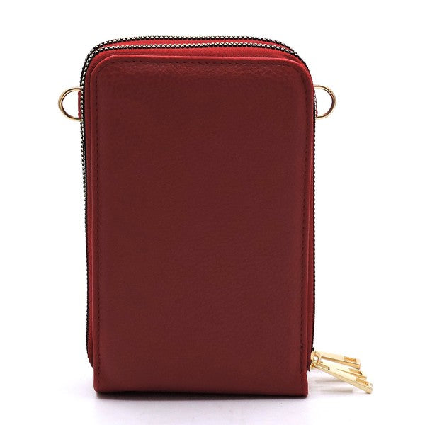 Women's Stylish Faux Leather Crossbody Phone Purse