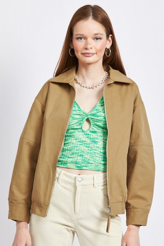 Women's Oversized Collared Jacket