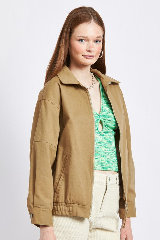 Women's Oversized Collared Jacket