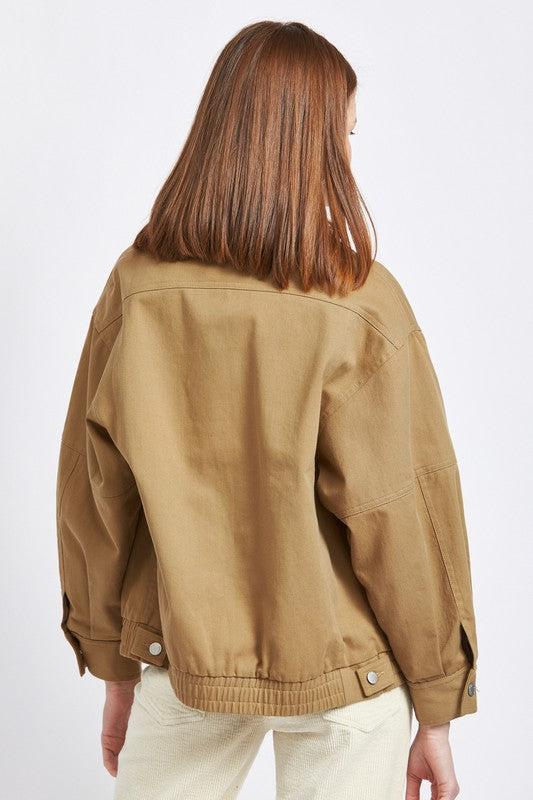 Women's Oversized Collared Jacket