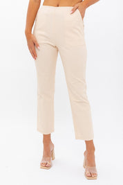 Women's Fitted High-Waisted Crop Pants