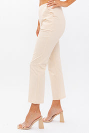 Women's Fitted High-Waisted Crop Pants