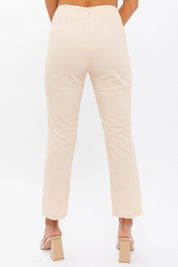 Women's Fitted High-Waisted Crop Pants