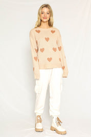 Women's Heart Patterned Sweater