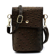 Women's Ostrich Croc Faux Leather Crossbody Phone Case