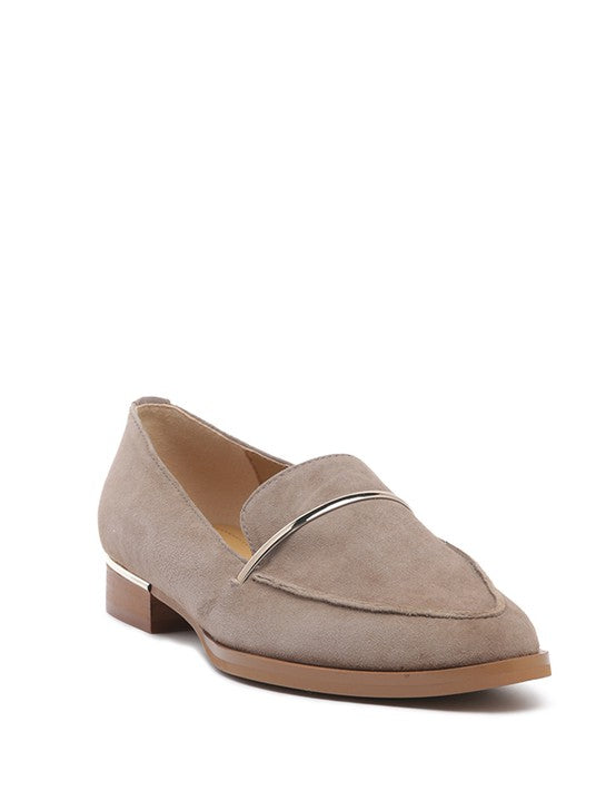 Women's Formal Suede Leather Slip-On Loafers