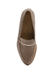 Women's Formal Suede Leather Slip-On Loafers