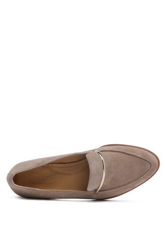 Women's Formal Suede Leather Slip-On Loafers