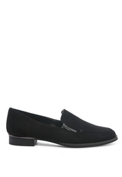 Women's Pointed Toe Genuine Suede Slip-On Loafers