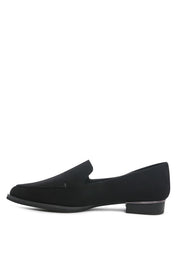 Women's Pointed Toe Genuine Suede Slip-On Loafers