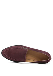 Women's Pointed Toe Genuine Suede Slip-On Loafers