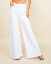 Women's High Waist Vintage Flare Wide Leg Jeans