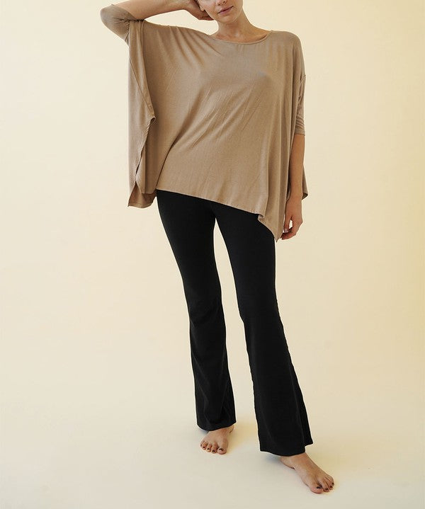 Women's Flared Bamboo Poncho Tunic