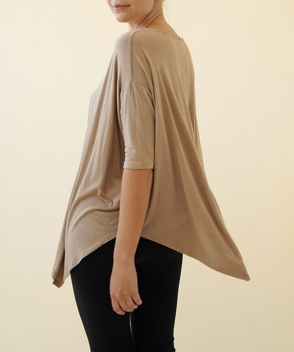 Women's Flared Bamboo Poncho Tunic