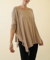 Women's Flared Bamboo Poncho Tunic