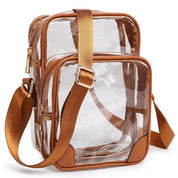 Women's Transparent Faux Leather Crossbody Bag