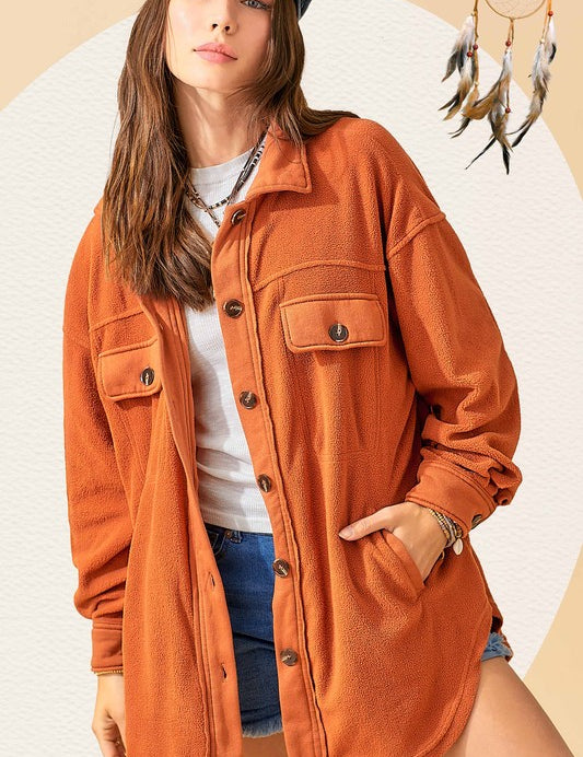 Women's Oversized Sunset Fleece Jacket