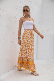 Women's Casual Print Maxi Skirt