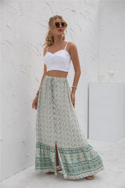 Women's Casual Print Maxi Skirt