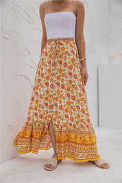 Women's Casual Print Maxi Skirt