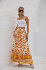 Women's Casual Print Maxi Skirt