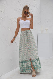 Women's Casual Print Maxi Skirt