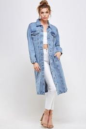 Women's Casual White Non-Stretch Denim Jacket