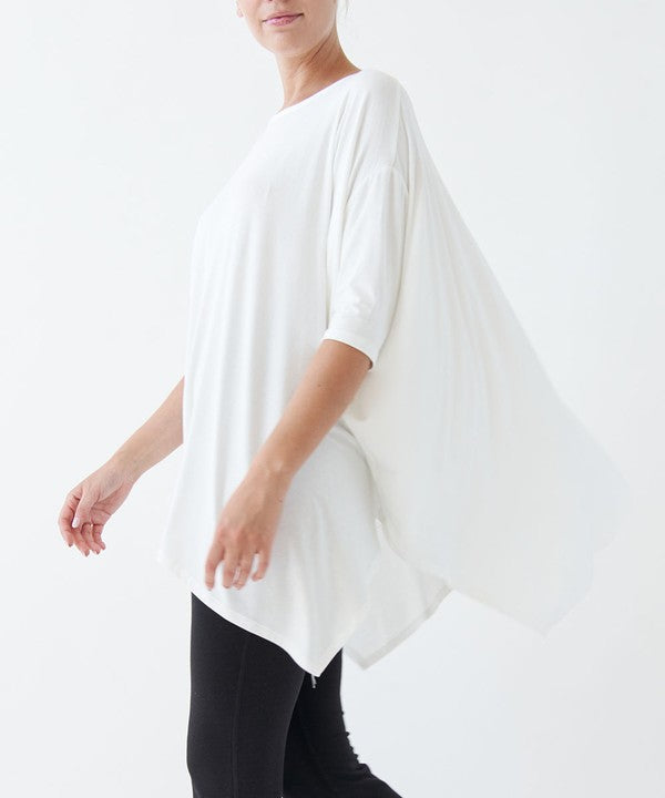 Women's Flared Bamboo Poncho Tunic