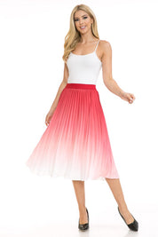 Women's High Waist Pleated A-Line Swing