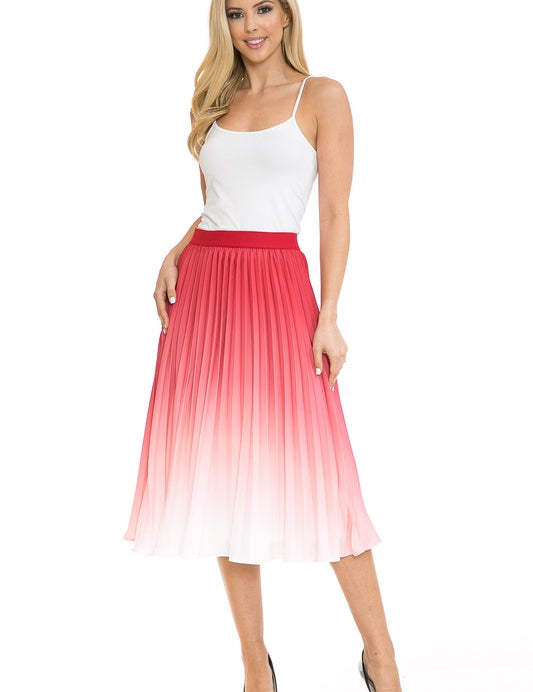 Women's High Waist Pleated A-Line Swing