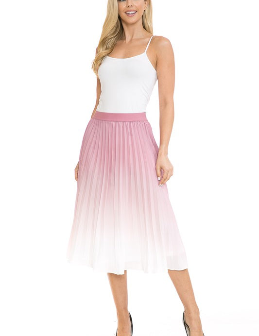 Women's High Waist Pleated A-Line Swing