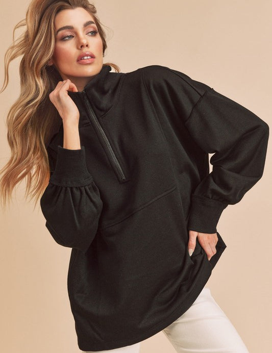 4 Zip Voluminous Pullover