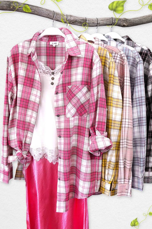 Women's Plaid Flannel Shirt