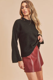 Women's Casual Edgy Cutout Sweater