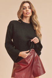 Women's Casual Edgy Cutout Sweater