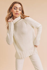 Women's Cozy Funnel Neck Slouchy Sweater