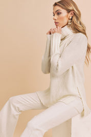 Women's Cozy Funnel Neck Slouchy Sweater