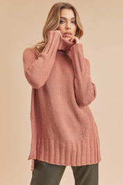 Women's Cozy Funnel Neck Slouchy Sweater