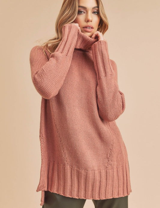 Women's Cozy Funnel Neck Slouchy Sweater