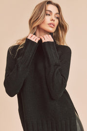 Women's Cozy Funnel Neck Slouchy Sweater