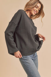 Women's Cozy Crew Neck Cotton Pullover