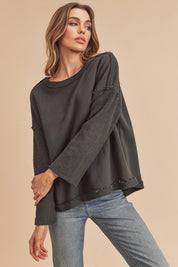 Women's Cozy Crew Neck Cotton Pullover