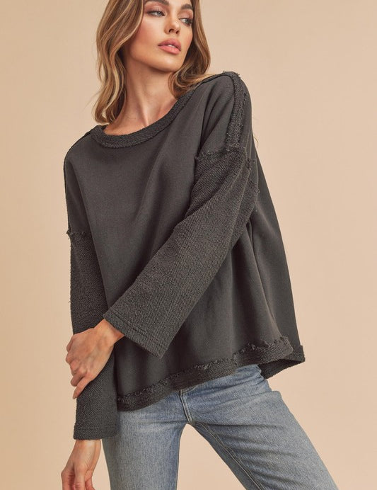 Women's Cozy Crew Neck Cotton Pullover