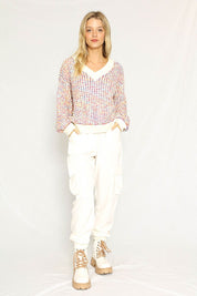 Women's Multicolored Knit Sweater