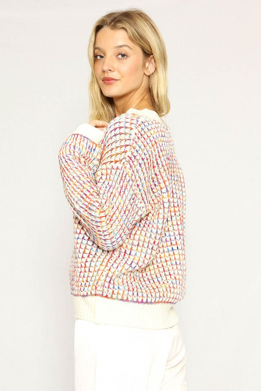 Women's Multicolored Knit Sweater