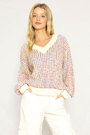 Women's Multicolored Knit Sweater