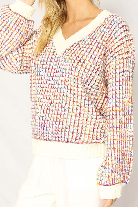 Women's Multicolored Knit Sweater