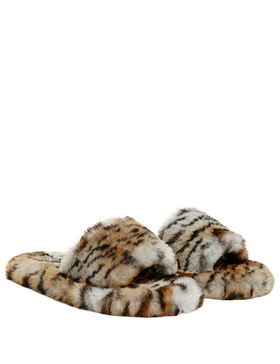 Women's Cozy Faux Fur Slip-On Indoor Flats