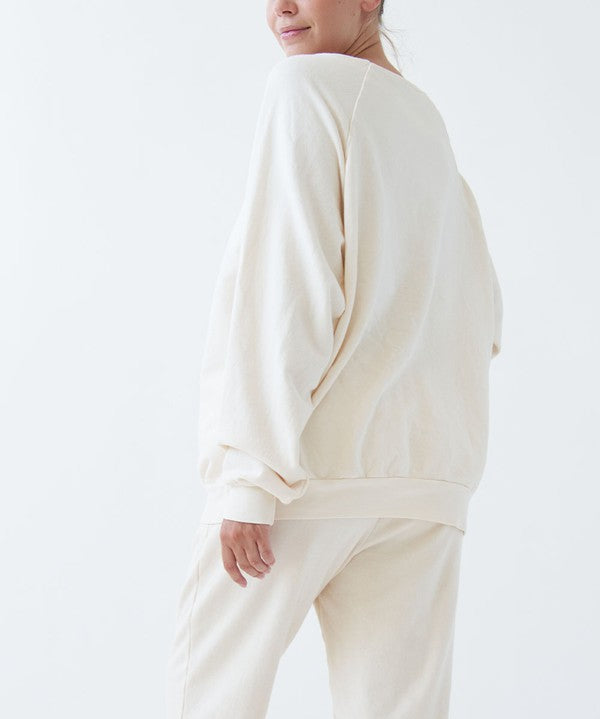 Women's Oversized Cotton French Terry Pullover