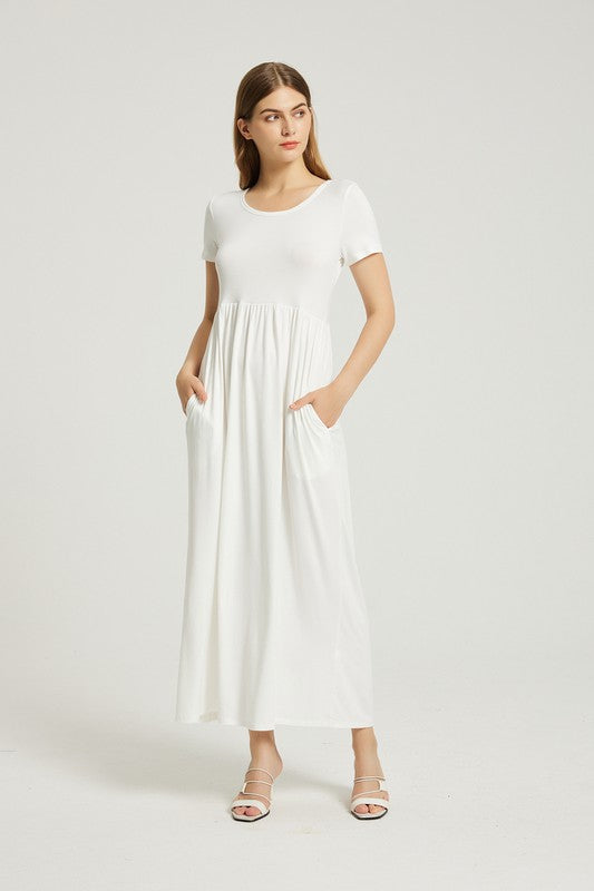 Women's Casual Pocket Maxi Dress for Summer Days